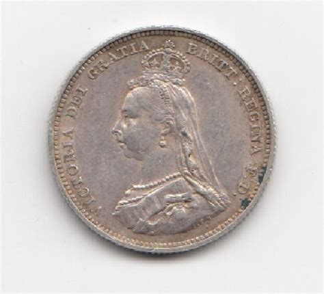 1887 Queen Victoria Silver Shilling M J Hughes Coins