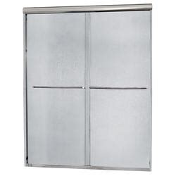 Craft + Main® Cove 60"W x 72"H Silver Semi-Frameless Sliding Shower Door with Rain Glass at Menards®