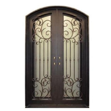 Iron Doors Depot Anastasia Premium Eyebrow Arched Iron Prehung Front Entry Door Wayfair Steel