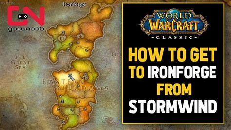 Wow Classic How To Get To Ironforge From Stormwind Portal Location Youtube