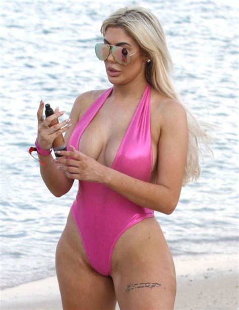 Chloe Ferry In Pink Swimsuit Gotceleb