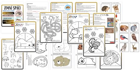 ZIMNÍ SPÁČI soubor aktivit k tématu Inspirace nejen do školky