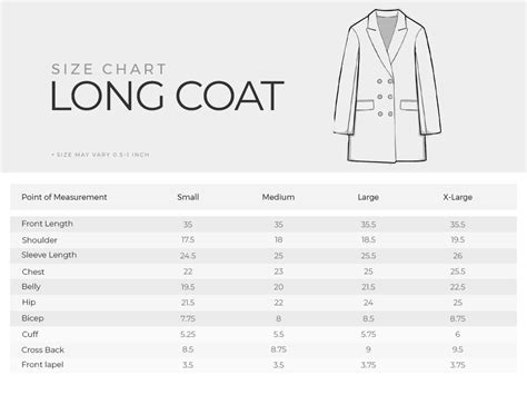 Coat Size Chart Cheap Sale | cpshouston.net