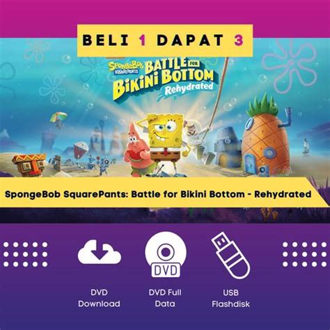 Jual SpongeBob SquarePants Battle For Bikini Bottom Rehydrated GAME PC DVD DL 7 7GB