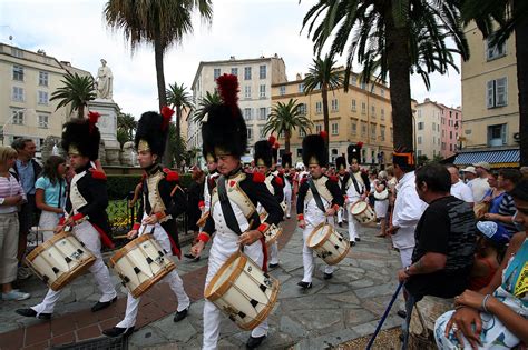 Corsicans Commemorating The Anniversary Of The Birth Of Napoleon