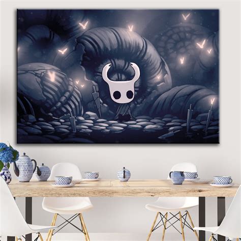 Hollow Knight Game Map Hd Canvas Wall Art Hallownest Poster Decoration