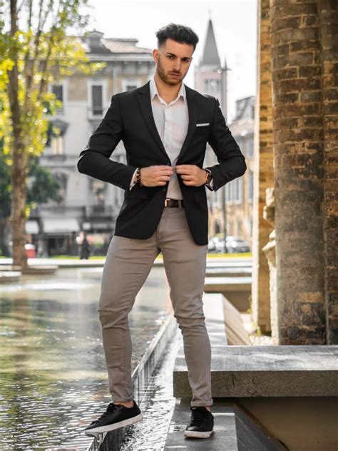 Classy Black Blazer Outfit Men Black Blazer Combination Tiptopgents