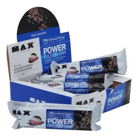 Suplemento En Barra Max Titanium Power Protein Bar 8 Barritas Proteina