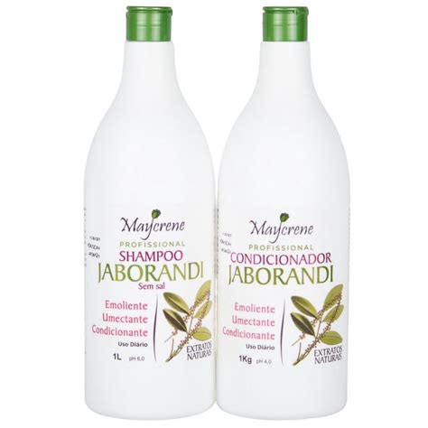 Shampoo E Condicionador De Jaborandi Anti Queda Litro Maycrene