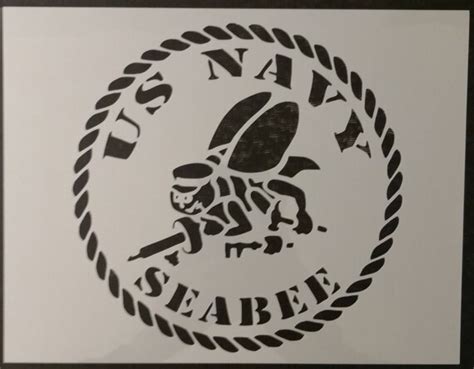 Usa Us United States Navy Seabee Seabees Custom Stencil Fast Etsy