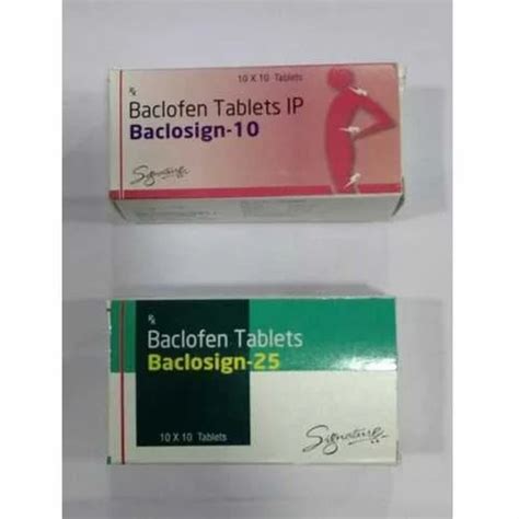 Baclosign Baclofen Tablets Ip Signature Treatment Pain At Rs