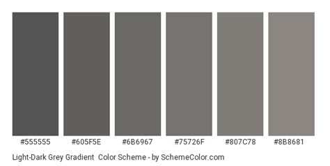 Light-Dark Grey Gradient Color Scheme » Gray » SchemeColor.com