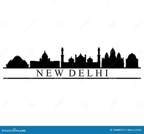 New delhi skyline stock illustration. Illustration of background ...