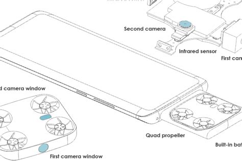 vivo patenta un smartphone con cámara voladora un dron sale de su