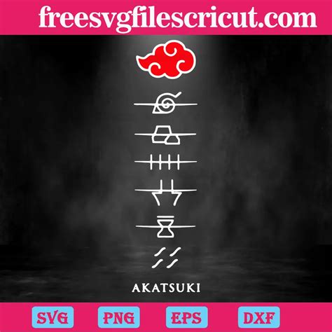 Free Akatsuki Cloud Naruto Svg Png Dxf Eps Cricut Silhouette Free