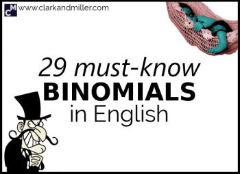 binomials  english   clark  miller