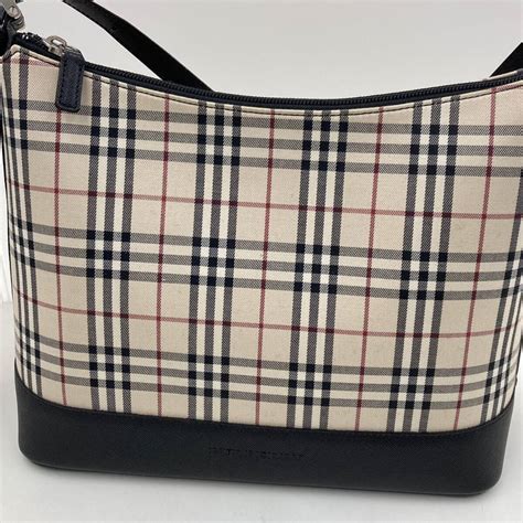 309 Burberry バーバリー ノバチェック キャンバス レザー ショルダーバッグ ブラウン ワンショルダーショルダーバッグ｜売買さ