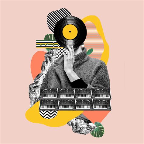 Fashion Meets Music On Behance Collage Design Digital Collage Art