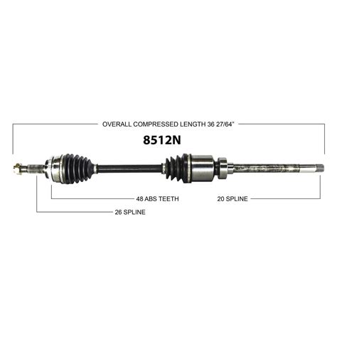 Duralast Gold Front Passenger Side CV Axle 8512N