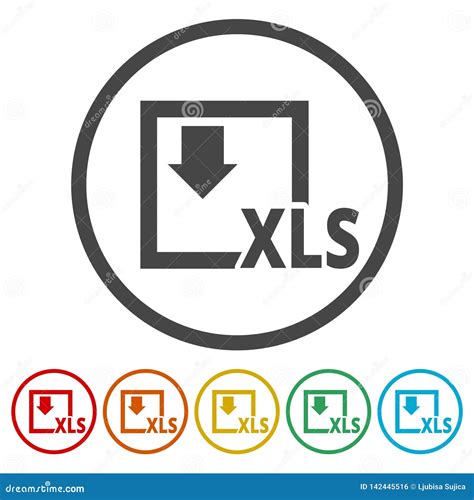 El Icono De Xls Sistema De S Mbolo Del Formato De Archivo Ilustraci N