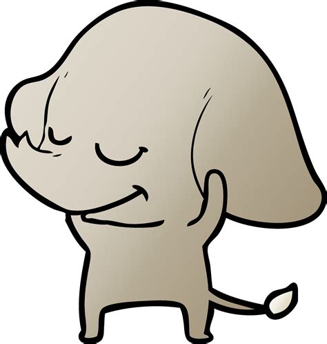 cartoon smiling elephant 12430356 Vector Art at Vecteezy