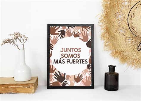 Juntos Somos Mas Fuertes Posterstronger Together Spanish Etsy