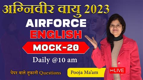 Agniveer Airforce 2023 Mock Test 20 Air Force English Airforce X Y