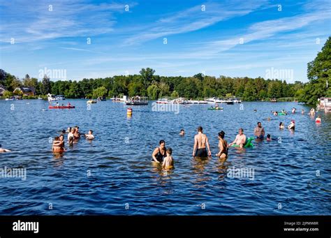 Kleiner Müggelsee An der Düne Badestrand Berlin Köpenick Stock