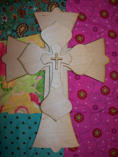 Unfinished Wood Layered Stack Crosses Kit Style Etsy