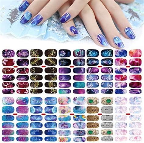 Mwoot 10 Feuilles Nail Art Sticker Auto Adhésif Autocollants Décalcomanies Pour Ongle Nail