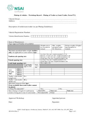 Fillable Online Plating Of Trailer Or Semi Trailer Form Pv Fax Email