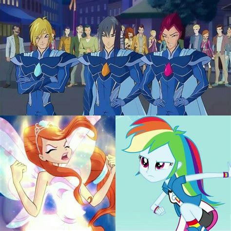 Winx Club Bloom Bella And Rainbow Dash Beauty Equestria Queen Power