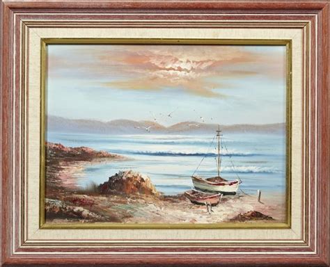 H Gailey Fishing Boats On The Beach 20th Century Mutualart