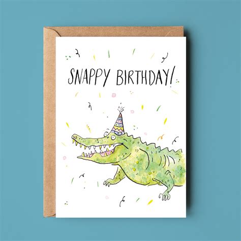 Crocodile Birthday Card Urban Makers