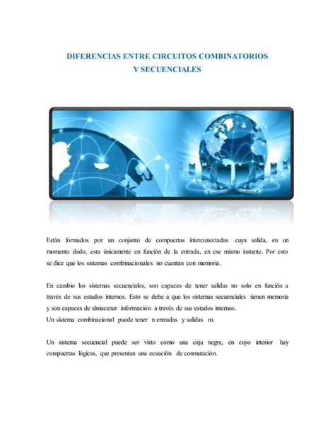 Diferencias Entre Circuitos Combinatorios Y Pdf