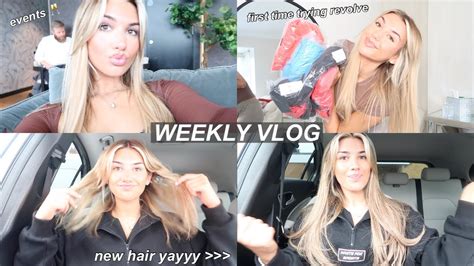 Weekly Vlog Events Revolve Haul And New Hair Youtube