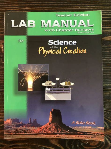 Abeka Science Of The Physical Creation Lab Manual Teacher Edition Ebay