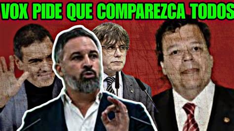 Vox Pide Que Comparezca En La Comisi N De Investigaci N A S Nchez