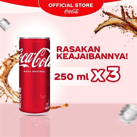 Coca Cola Original Minuman Soda Rasa Kola Kaleng Ml X Pcs