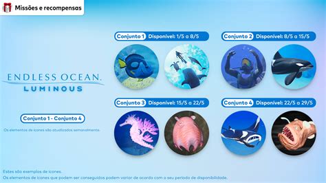 Elementos De Cones Inspirados No Jogo Endless Ocean Luminous Est O