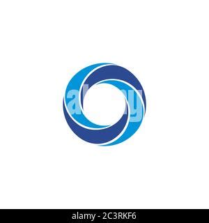 Colorful Curves Circle Rotation Logo Vector Stock Vector Image Art