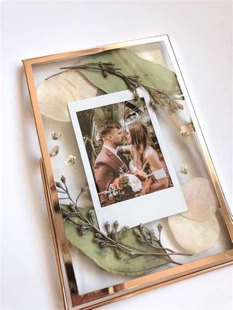 Pressed Flower Frame With Photo Anniversary Gift Gift For Her Or Him