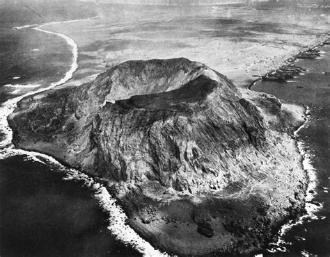 Photo Aerial View Of Mount Suribachi On Iwo Jima Bonin Islands With