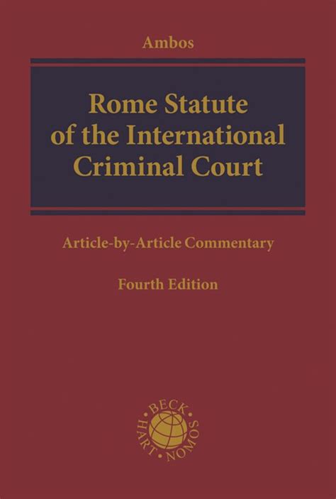 Rome Statute Of The International Criminal Court Article By Article