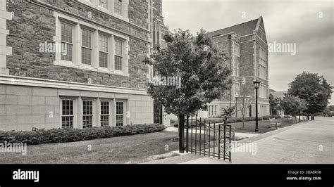 Fulton Hall building, Chestnut Hill near Boston, Massachusetts, USA ...