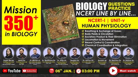 LIVE NEET 2024 BIOLOGY QUESTION NCERT LINE BY LINE NCERT I UNIT V