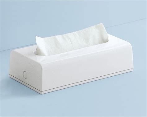 Rectangular White Tissue Box Cover Contemporary Tissue Box Holders Other Metro By