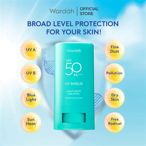 Jual Wardah UV Shield Light Matte Sun Stick SPF 50 PA 22 G