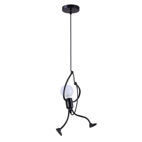 Lampa Sufitowa Loft Czarna Ludzik Humanoid LED 12517259221