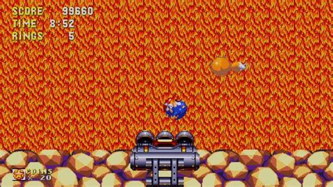 Sonic Knuckles Lava Reef Zone Act 1 Boss Fight YouTube